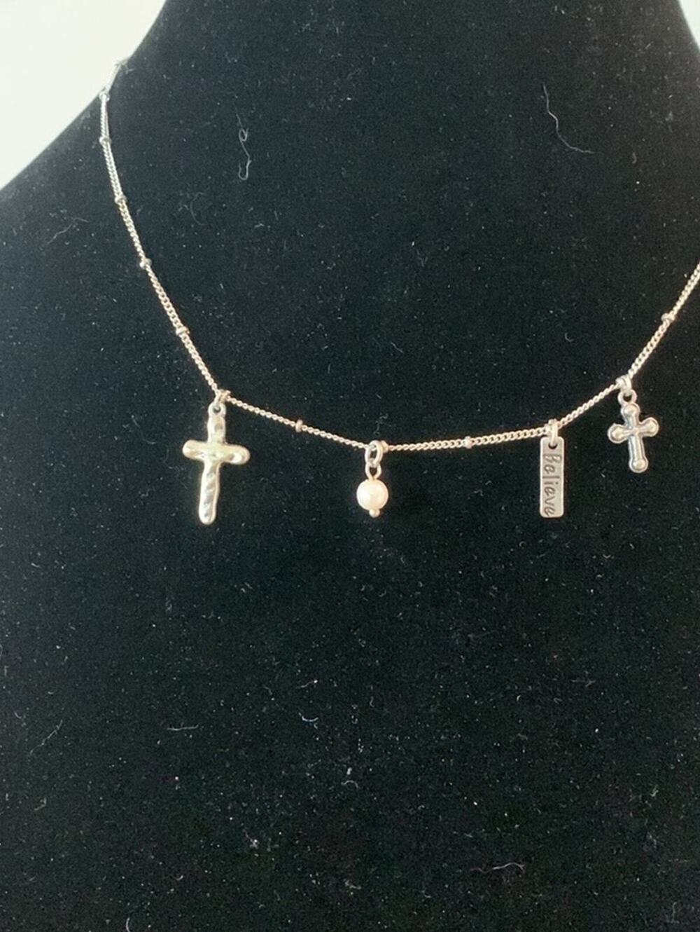 Believe Necklace Faith Silver Tone necklace religious